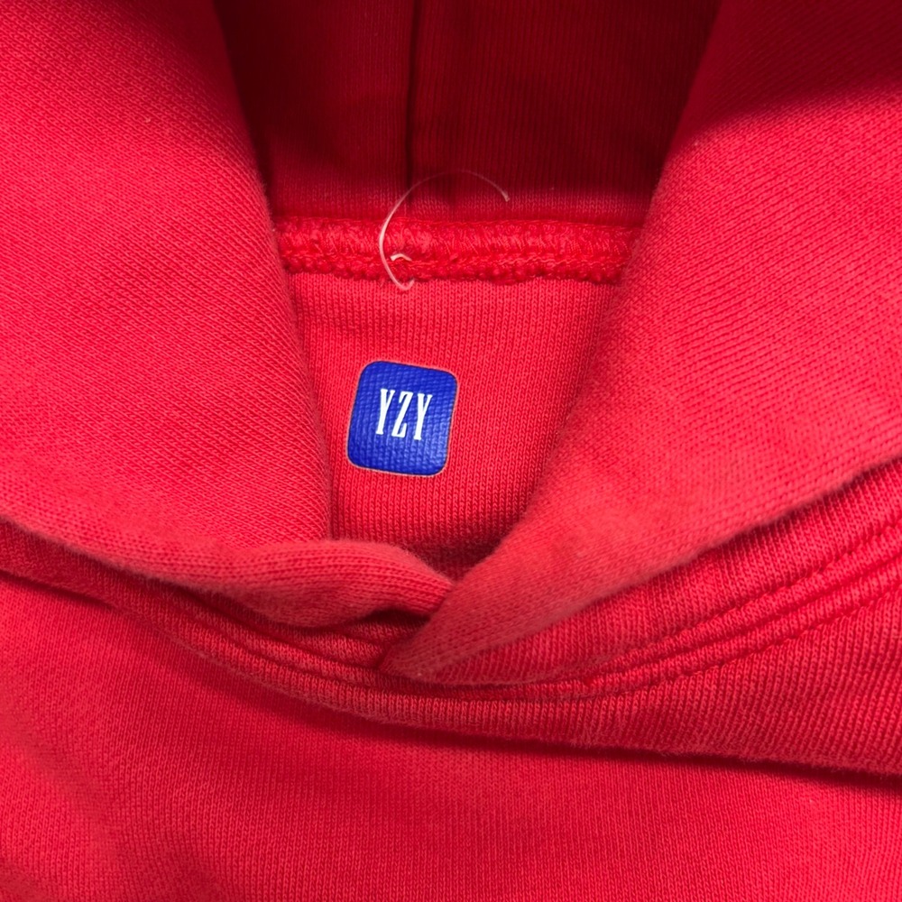 Yeezy Gap Double Layer Hoodie Red Kids Large 701378-00 FA21 Sweatshirt - Picture 3 of 8